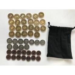 Super Meeple Maracaibo: Metalen Munten – Accessoires