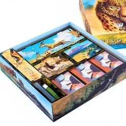 E-Raptor Houten Insert Wild: Serengeti + Expansion Uv Print – Insert -Laserox-winkel bordspellen e raptor houten insert wild serengeti expansion uv print 1